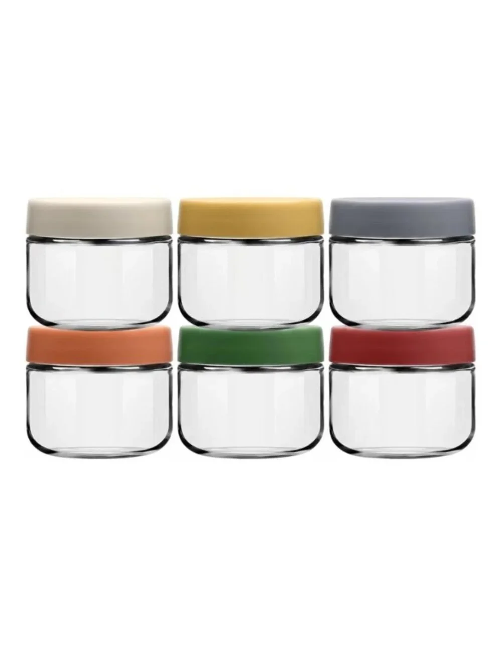 8oz Glass Jars with Lids Airtight Seal 6-Pack Small Food Containers for Snacks